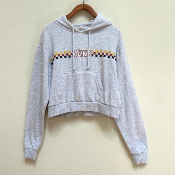Vans Cropped Banded Hoodie Sweater, Size Small - Picture 4 of 9